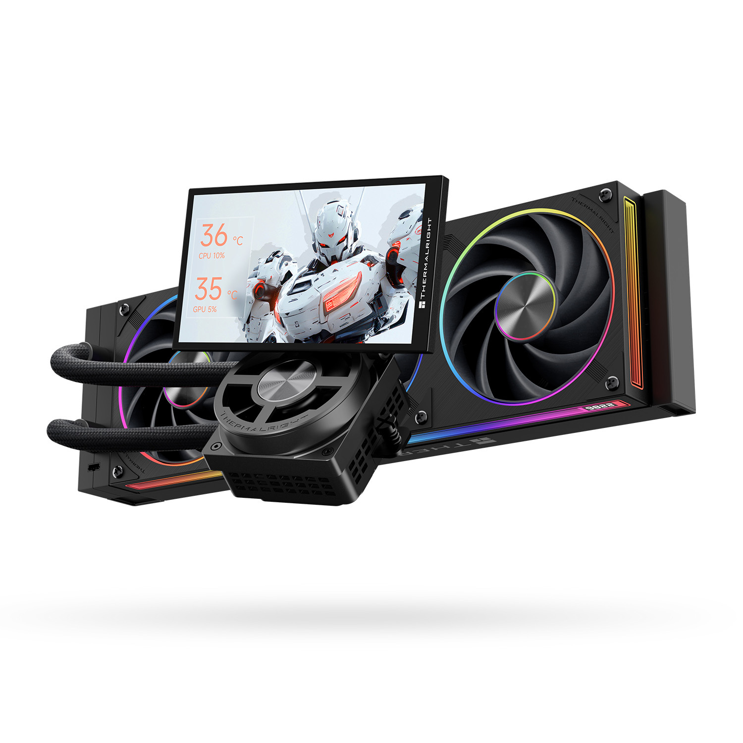 Thermalright Dynamic Vision Pro 360 ARGB w/5.5IPS 水冷散熱器 (黑色/白色)