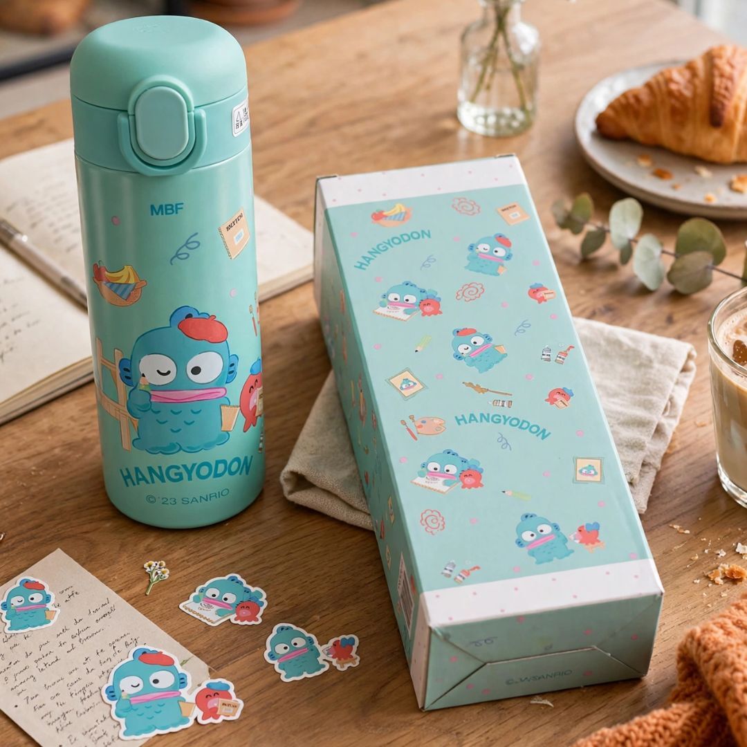 水怪 Sanrio|兒童真空冷熱保溫杯|l連飲管(420ml)