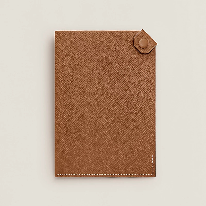 HERMES Tarmac PASSPORT HOLDER  gold