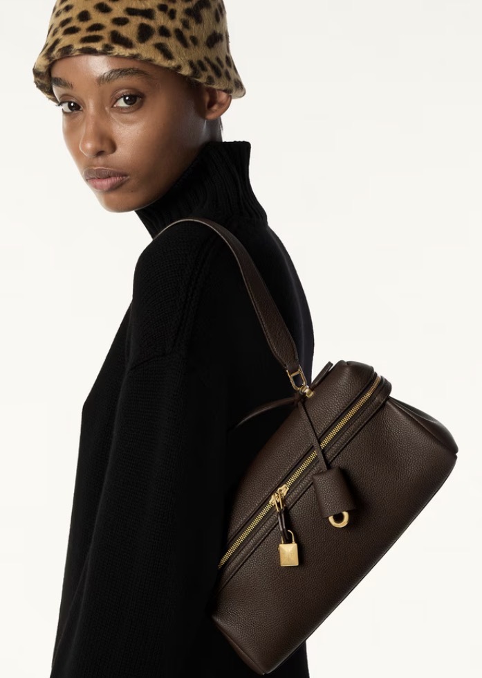 Loro Piana Extra Softy Bag L29 Dark Chocolate Licorice 手袋 黑巧克力色