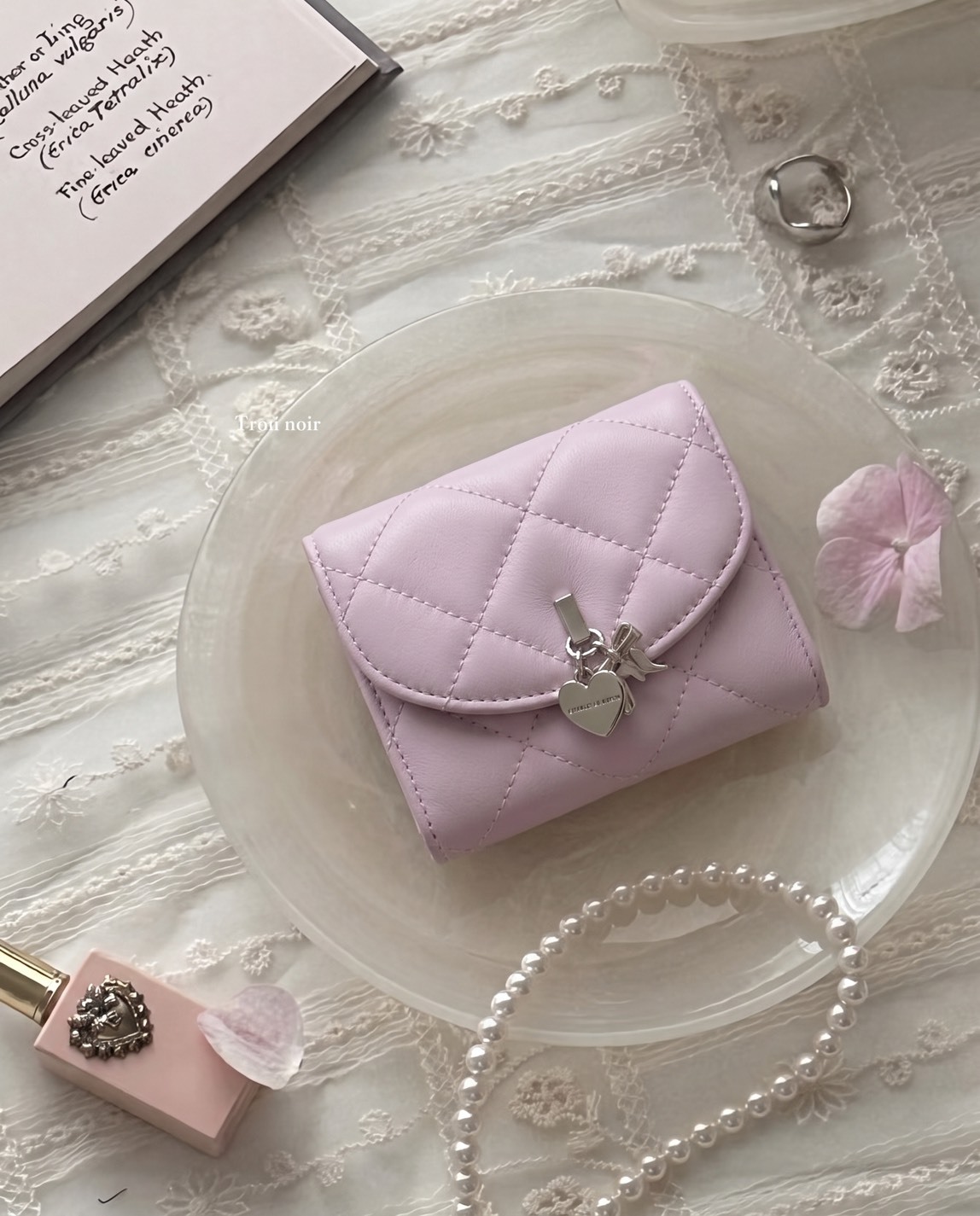<新色超美>Charles & Keith 小CK  Arrietty 金屬 蝴蝶結 愛心釦 小香風 菱格 短夾 5色