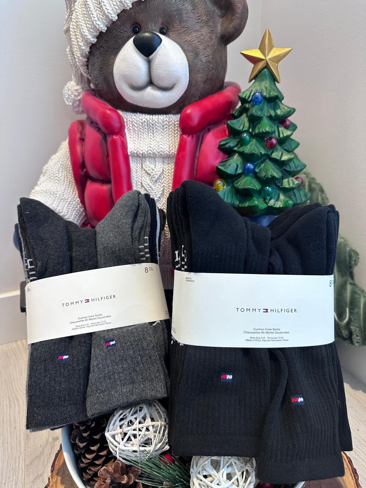 WT134 Tommy Hilfiger 男裝長襪8對 US7-12
