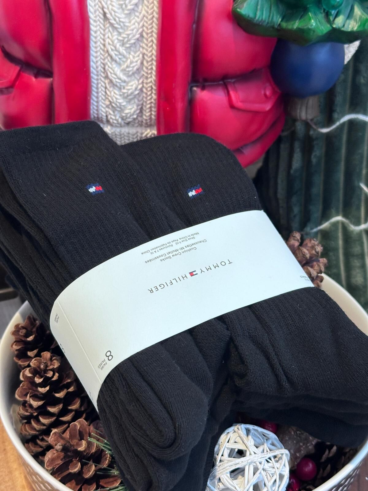 WT134 Tommy Hilfiger 男裝長襪8對 US7-12