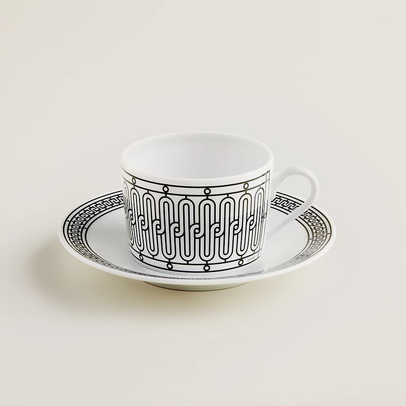 Hermes H Deco tea cup and saucer