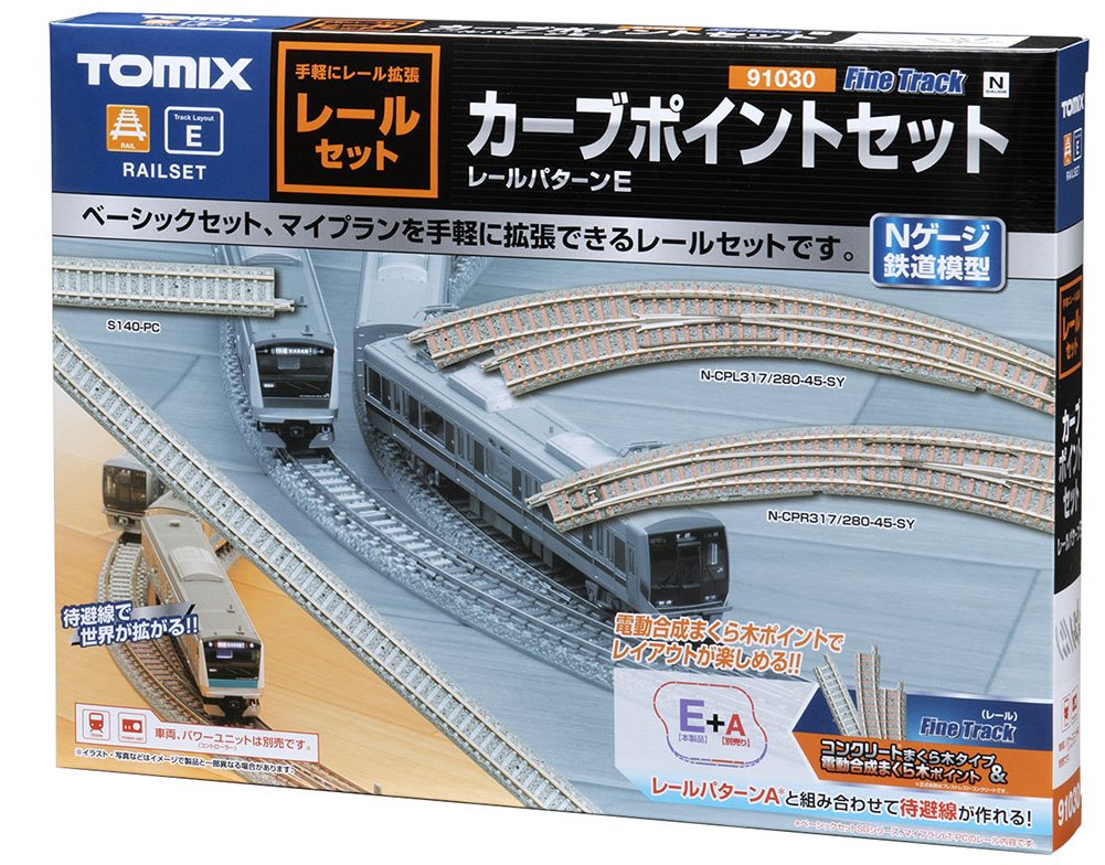 Tomix 91030 N規 軌道組、曲線道岔組