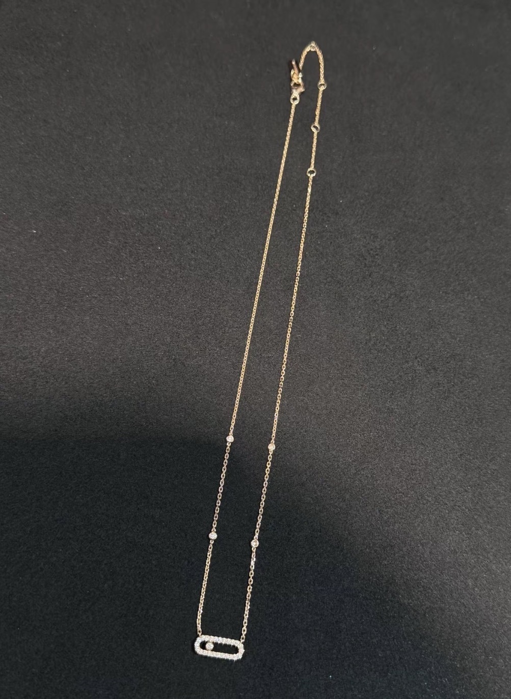 Messika Baby Move Pavé Diamond Necklace Pink Gold 密鑲鑽石項鏈 玫瑰金