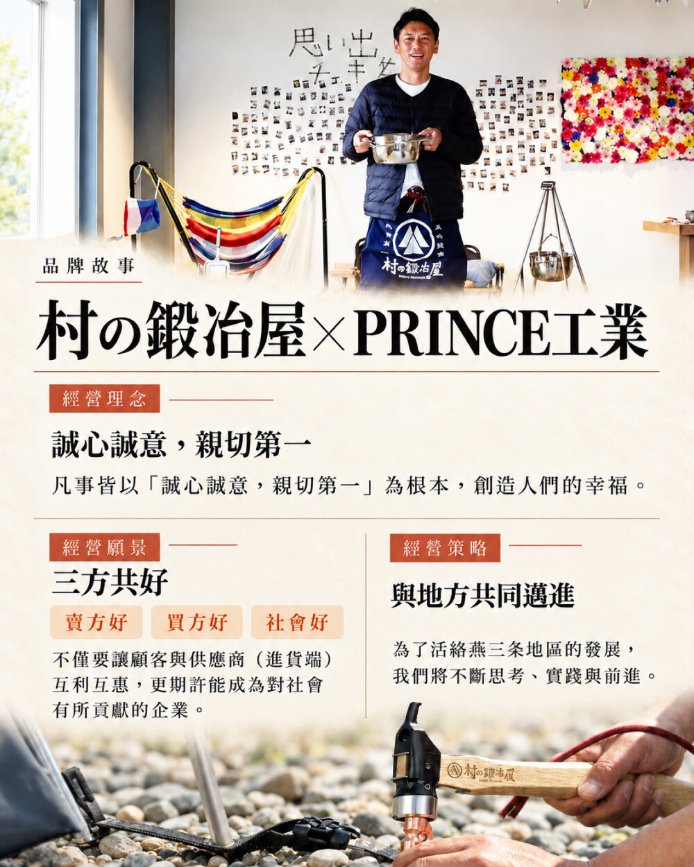 《村の鍛冶屋×PRINCE工業》日本製304不鏽鋼蔬果削皮刀