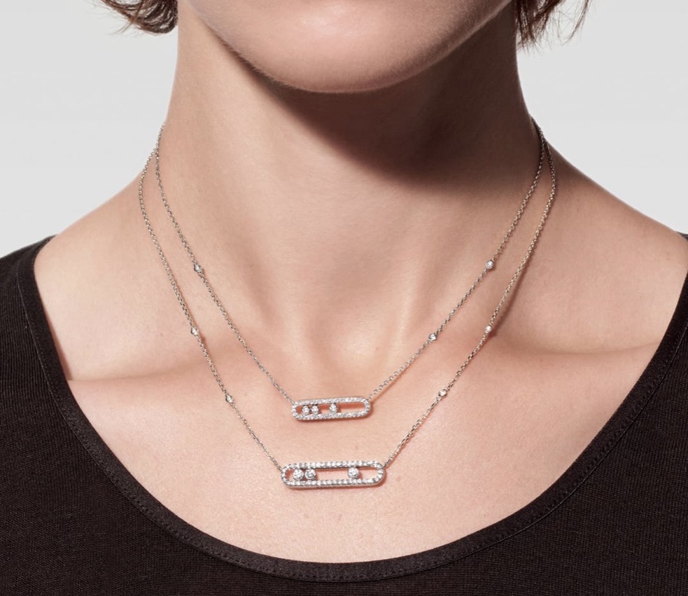 Messika Move Pavé Diamond Necklace White 密鑲鑽石項鏈 白金