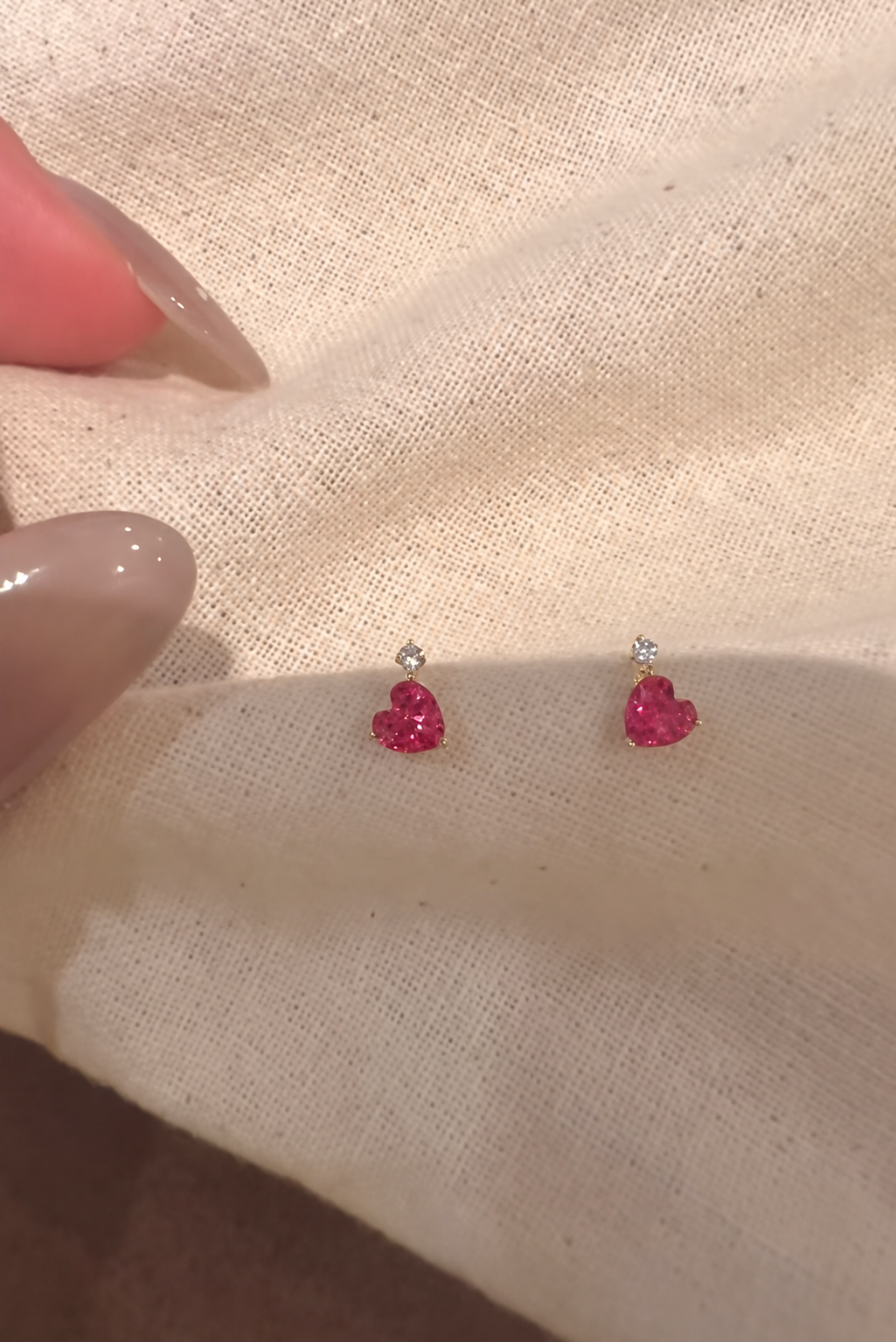 【直播】MD1014205 培育寶石立體心形耳環｜0.50ct｜一對
