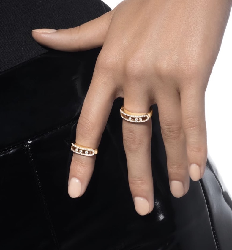 Messika Baby Move Pavé Diamond Ring Yellow Gold 密鑲鑽石戒指 黃金