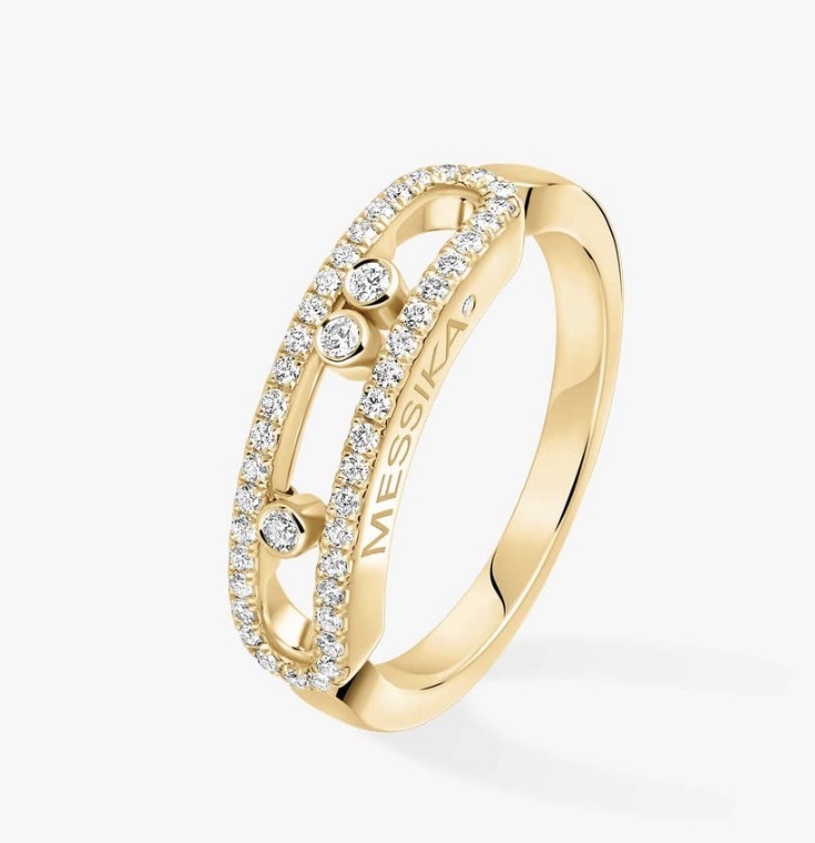 Messika Baby Move Pavé Diamond Ring Yellow Gold 密鑲鑽石戒指 黃金