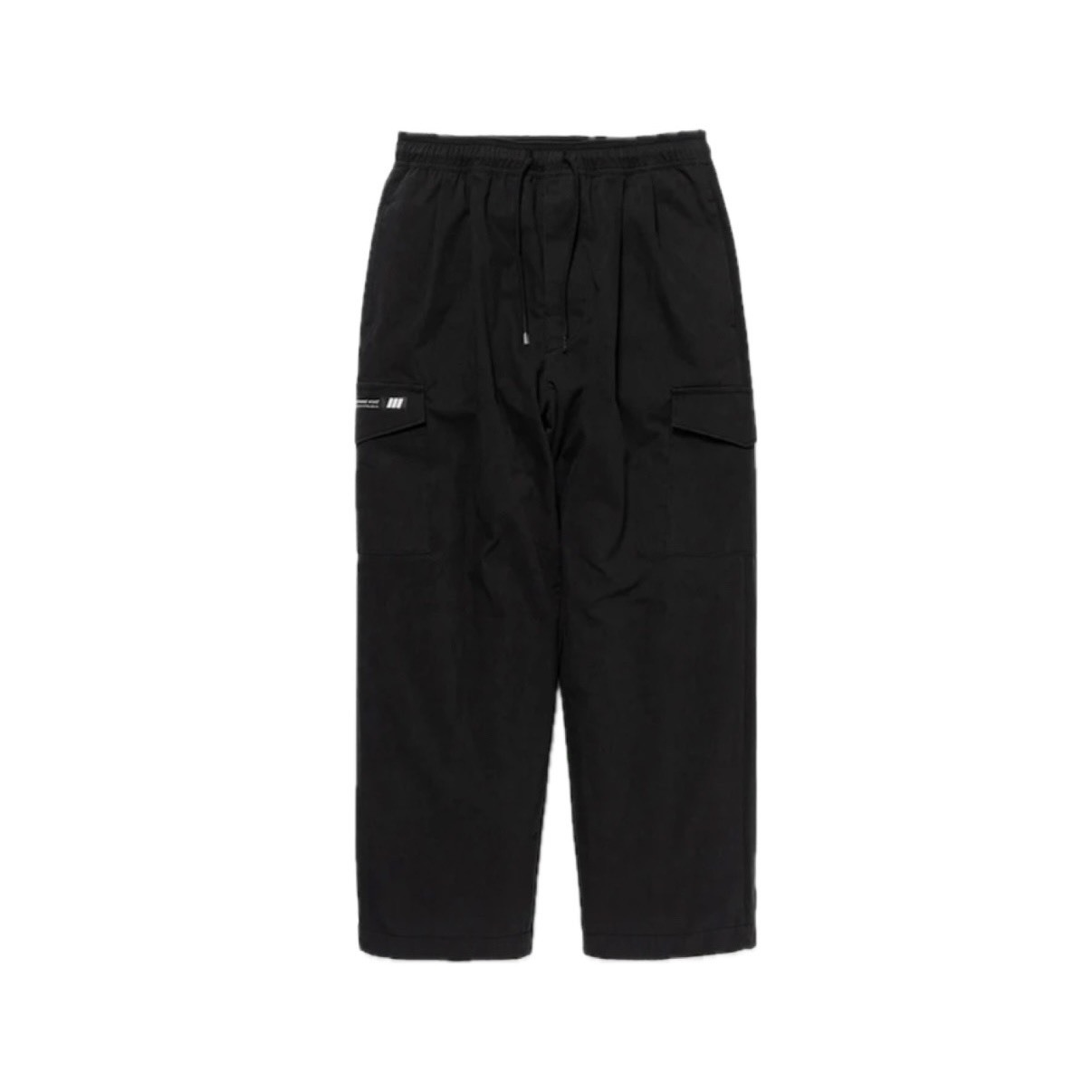 -(B5b03)-WTAPS MILT2601 / TROUSERS / NYCO. WEATHER 多口袋 尼龍 鬆緊 直筒褲 黑色- 262CWDT-PTM02