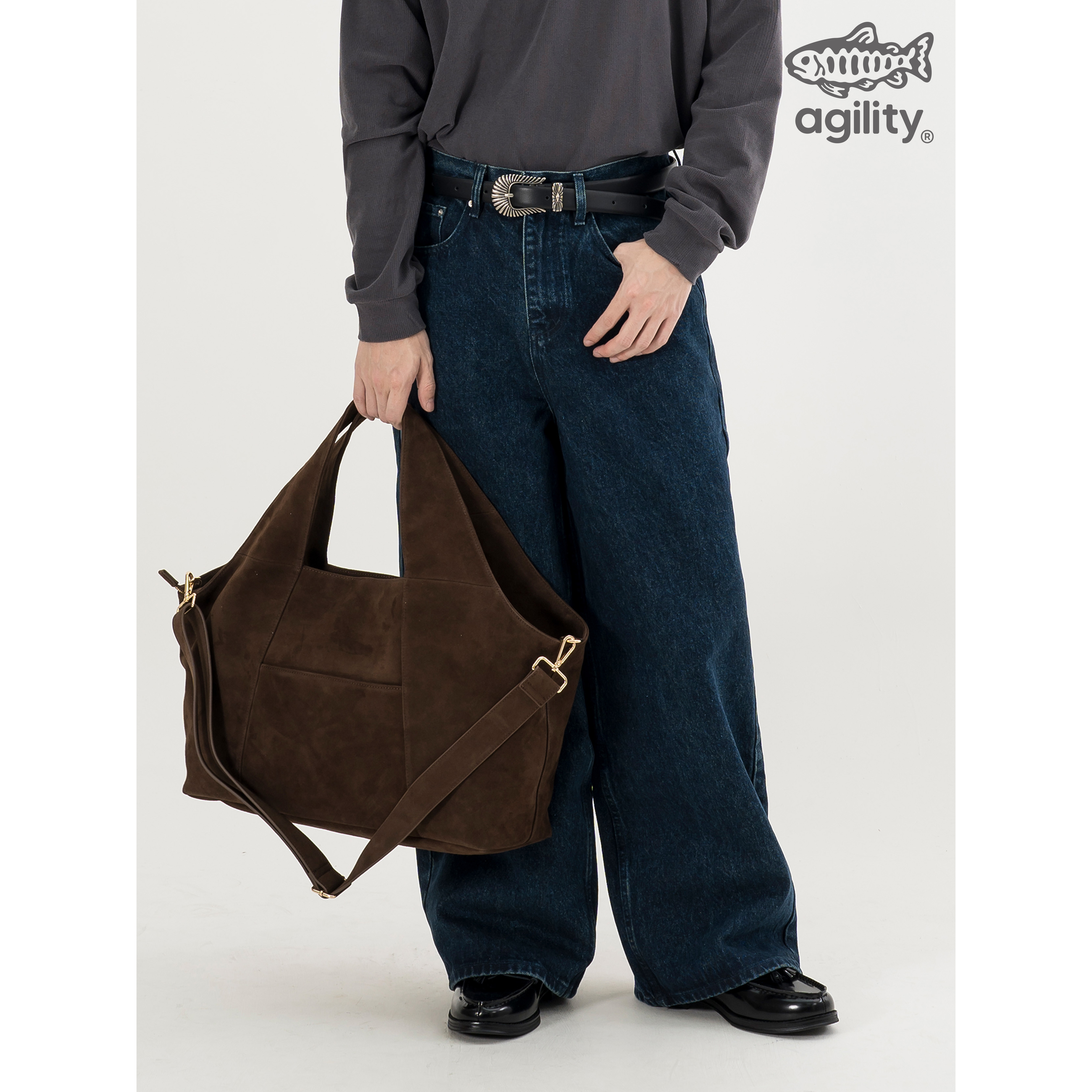 AGILITY Suede Leather Carryall Tote 三用 麂皮材質 流浪包 [B-SL]