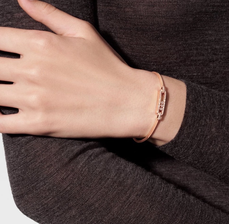 Messika Move Classique Diamond Pavé Bracelet Pink Gold 密鑲鑽石手鏈 玫瑰金