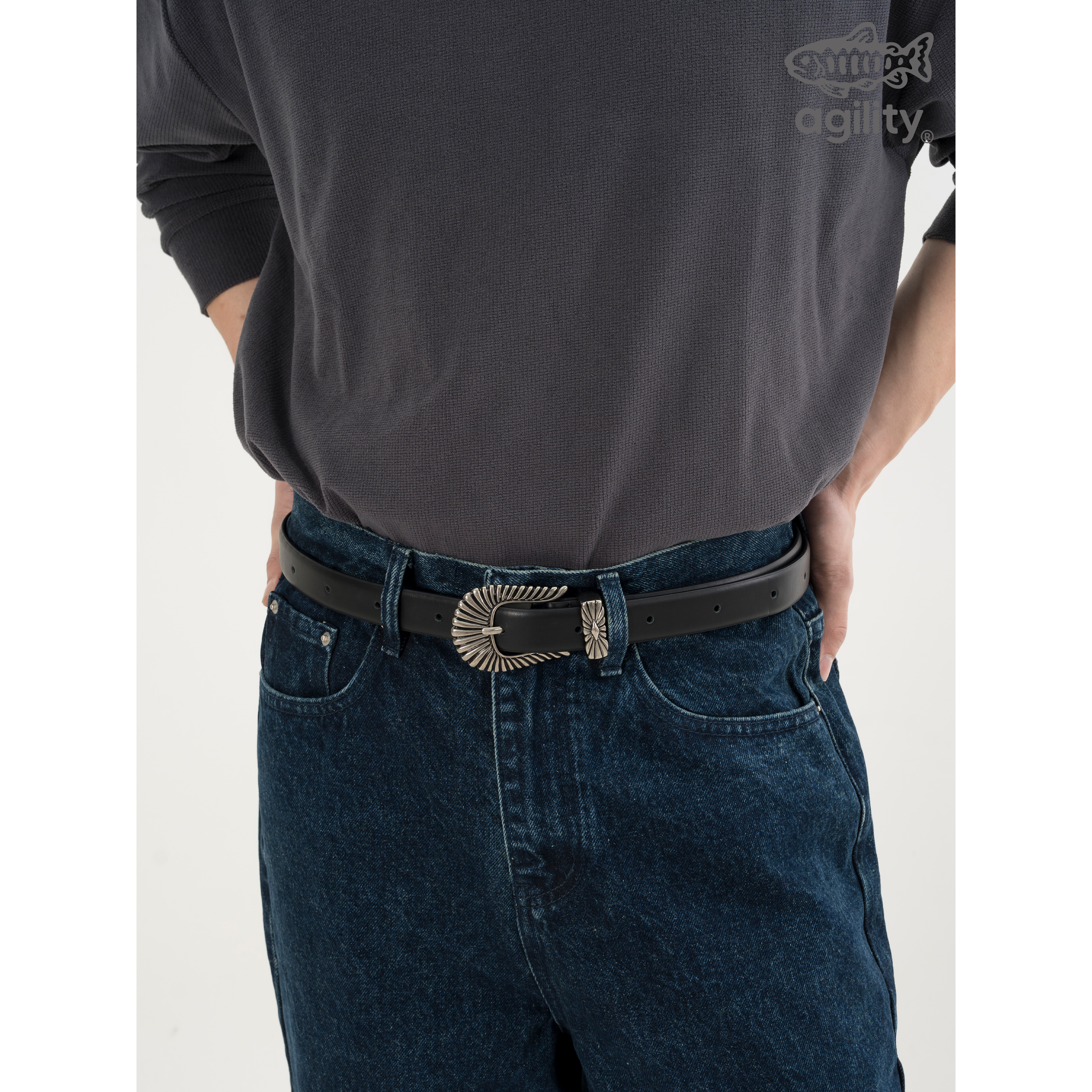 AGILITY Western Leather Silver Belt 西部皮帶 [LB10]