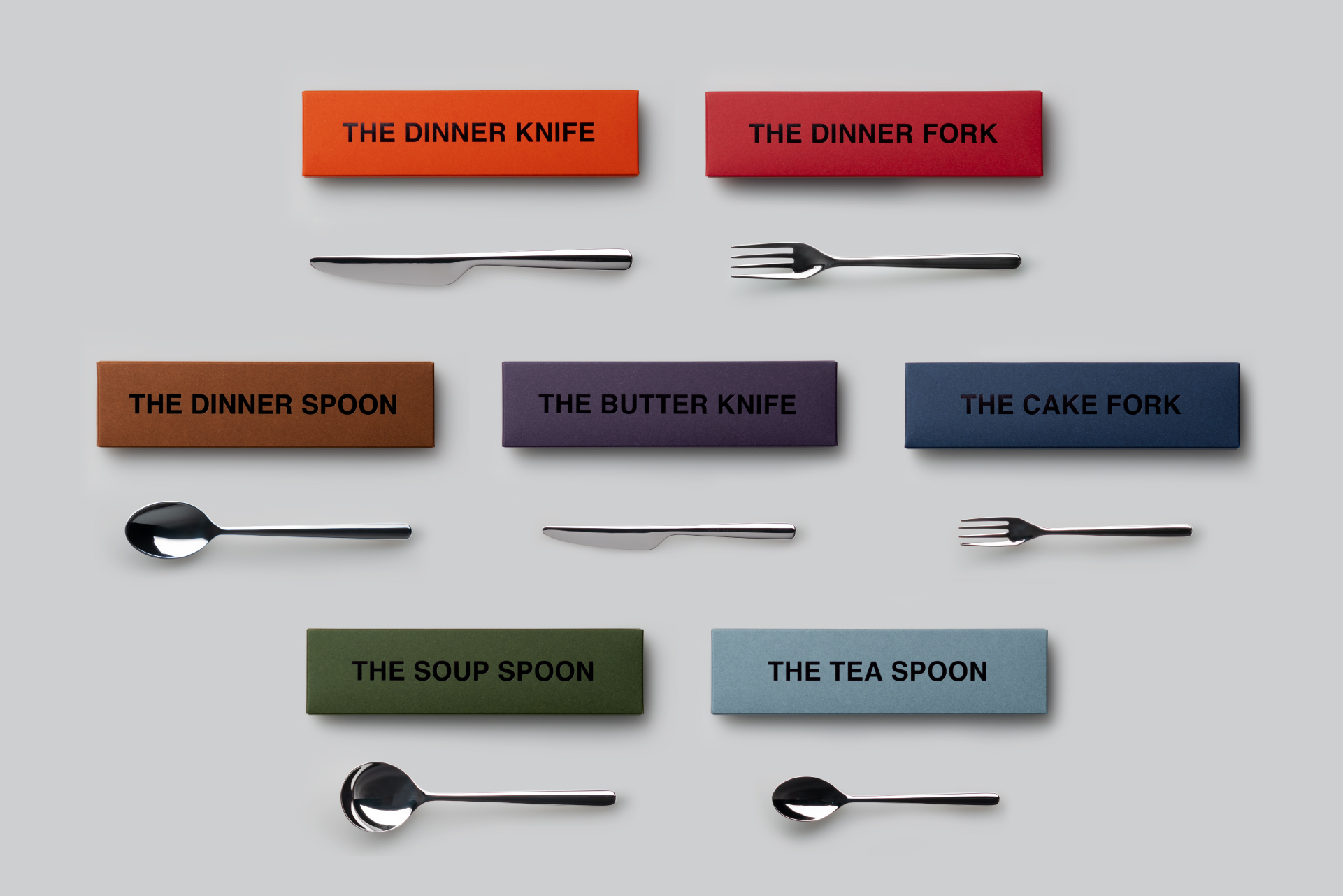 THE CUTLERY 不同餐具與獨立包裝陳列