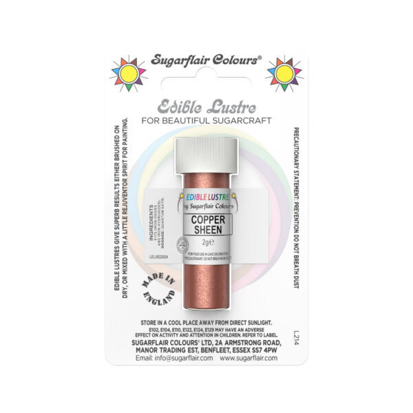 Sugarflair Lustre Dust Copper Sheen 2g
