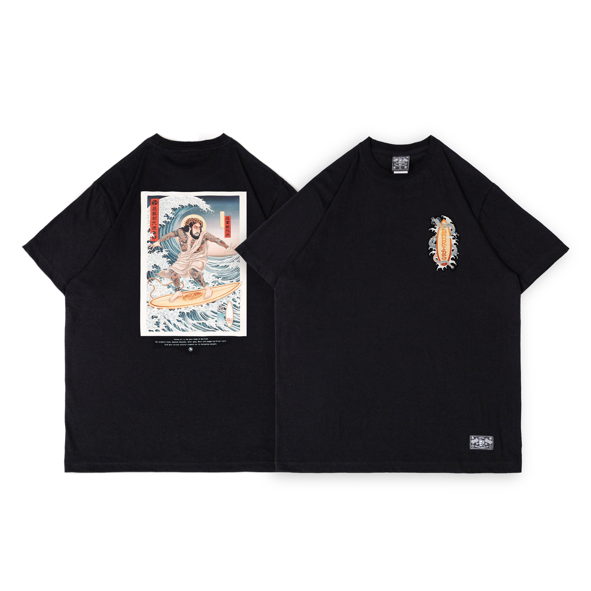BAD KIDS 惡童 26S/S Ukiyo-e Surfing Jesus Tee (浮世繪衝浪T)
