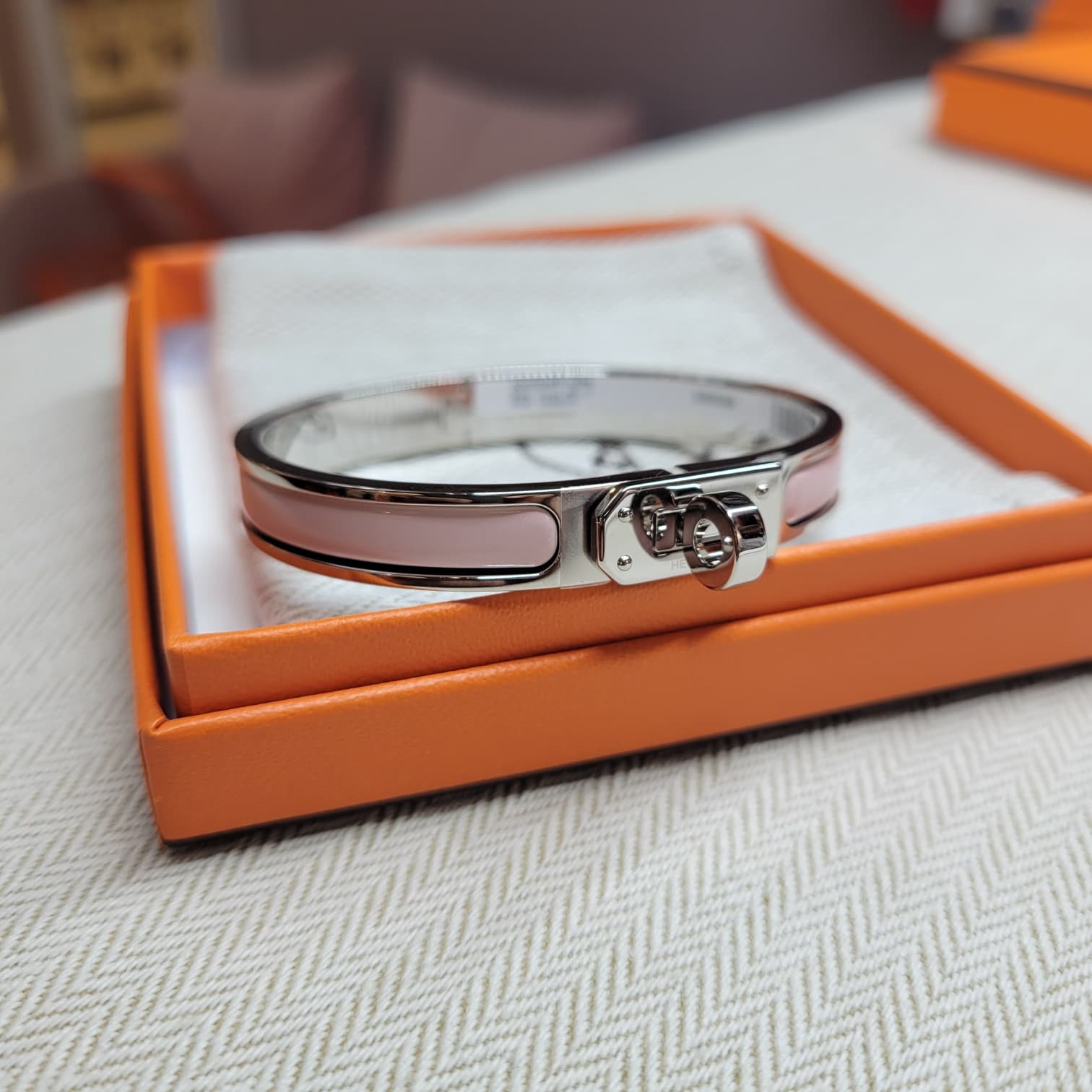 HERMES MINI CLIC KELLY ROSE CANDEUER P