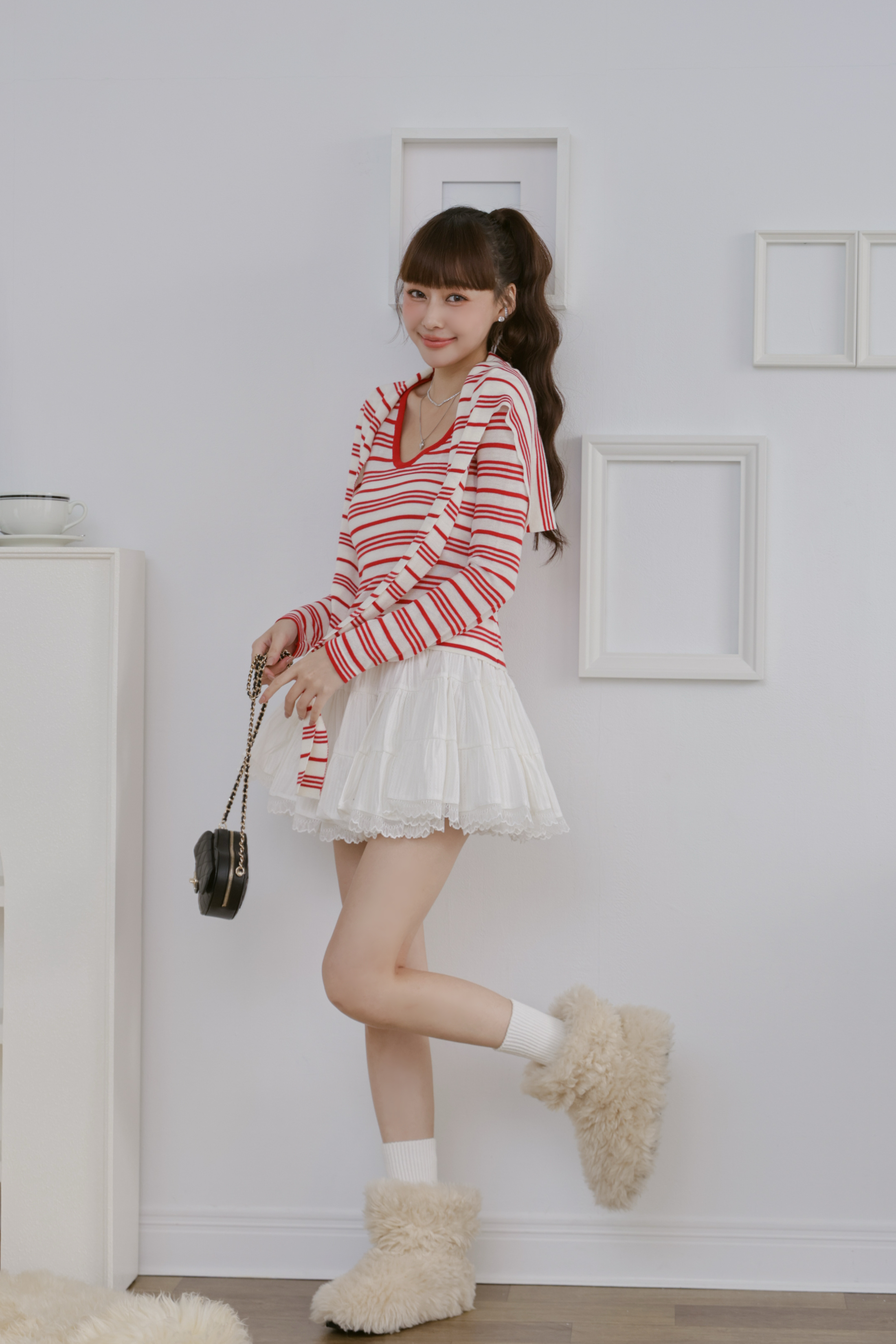 法式甜美蕾絲花邊澎澎裙 S09