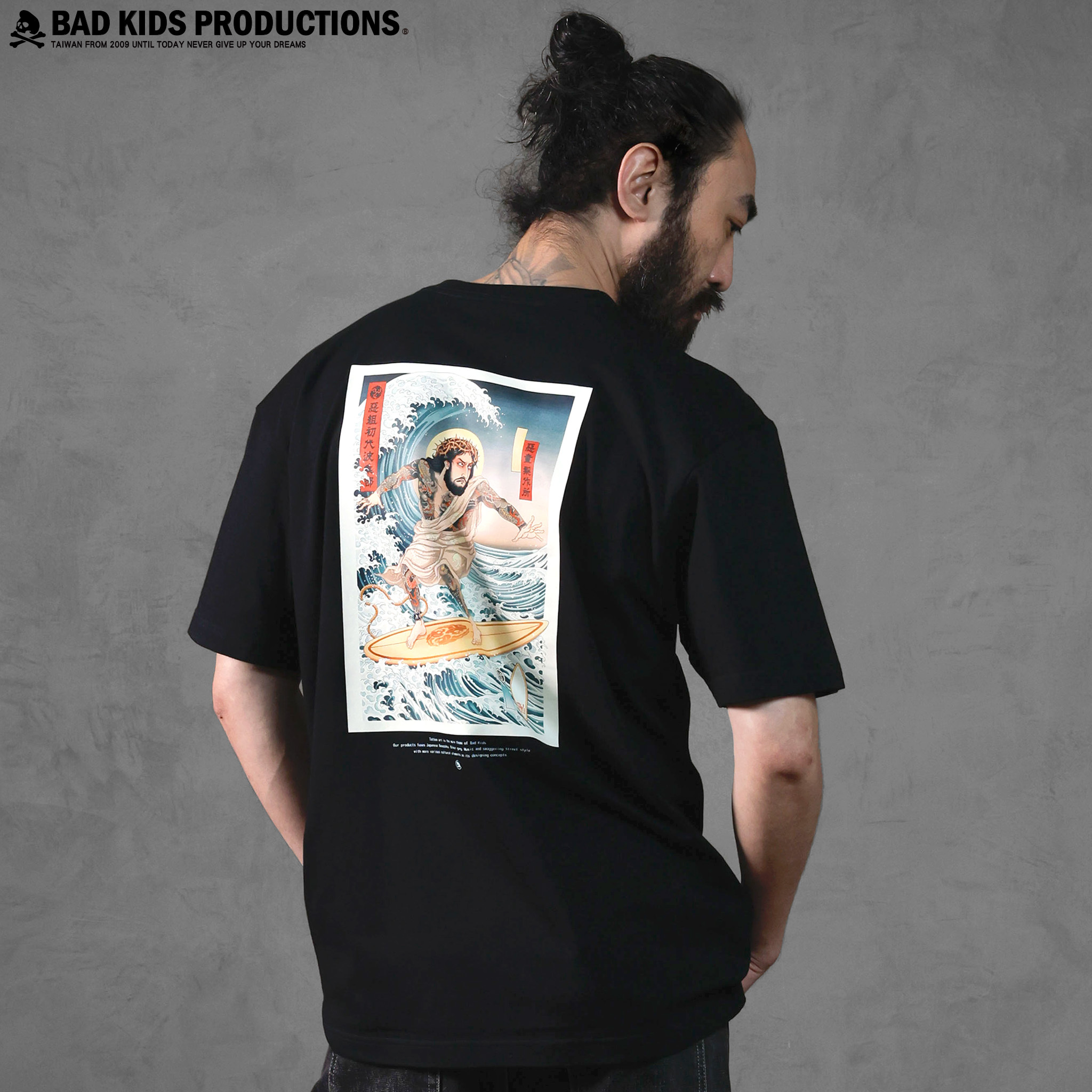 BAD KIDS 惡童 26S/S Ukiyo-e Surfing Jesus Tee (浮世繪衝浪T)