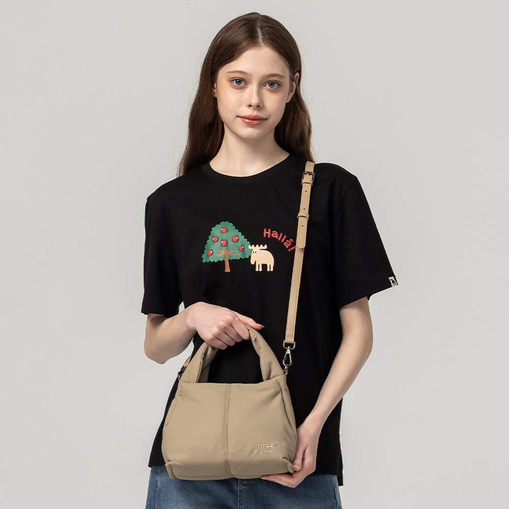 Summer Fruit Tree Comfortable Soft Cotton 100% Cotton Short-Sleeve T-Shirt - Black Women's