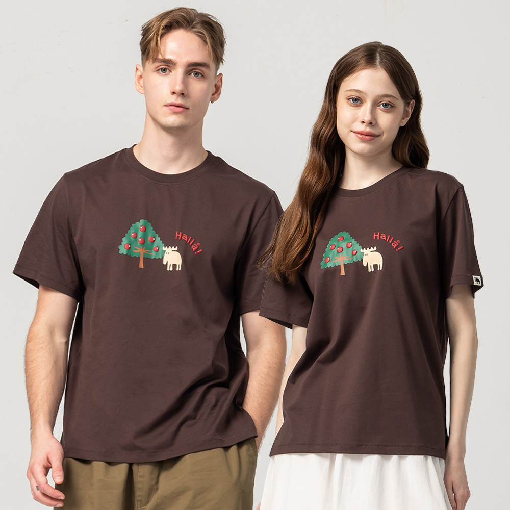 Summer Fruit Tree Comfortable Soft Cotton 100% Cotton Short-Sleeve T-Shirt - Chocolate Style for Women