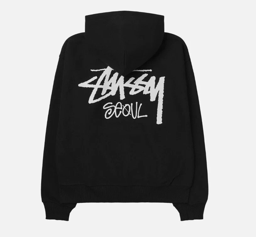 Stussy Stock Seoul Zip Hood Black Korea Seoul 首爾