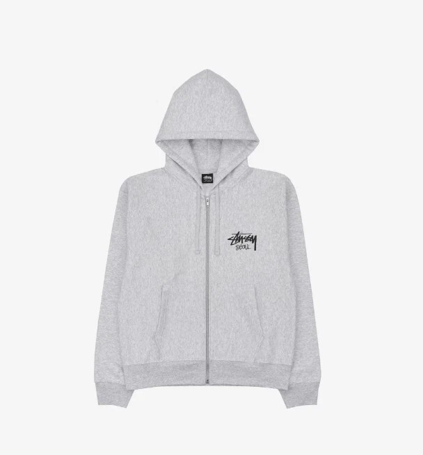 Stussy Stock Seoul Zip Hood grey Korea Seoul 首爾