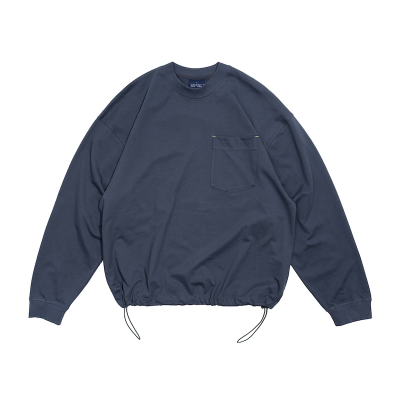 CentralPark.4PM - REV-Pocket L/S Tee - Mist Blue
