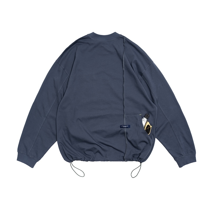 CentralPark.4PM - REV-Pocket L/S Tee - Mist Blue