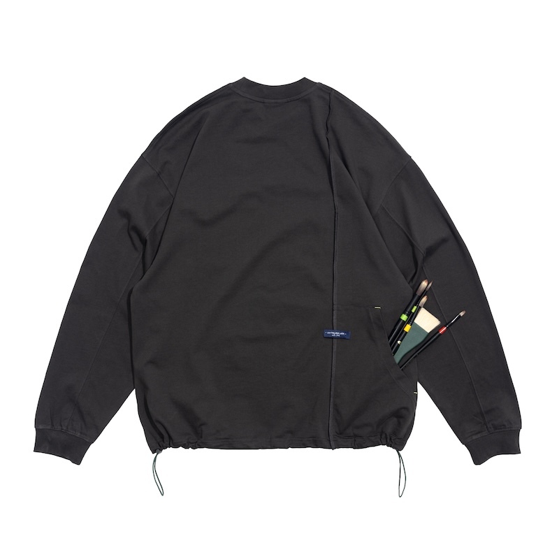 CentralPark.4PM - REV-Pocket L/S Tee - Iron