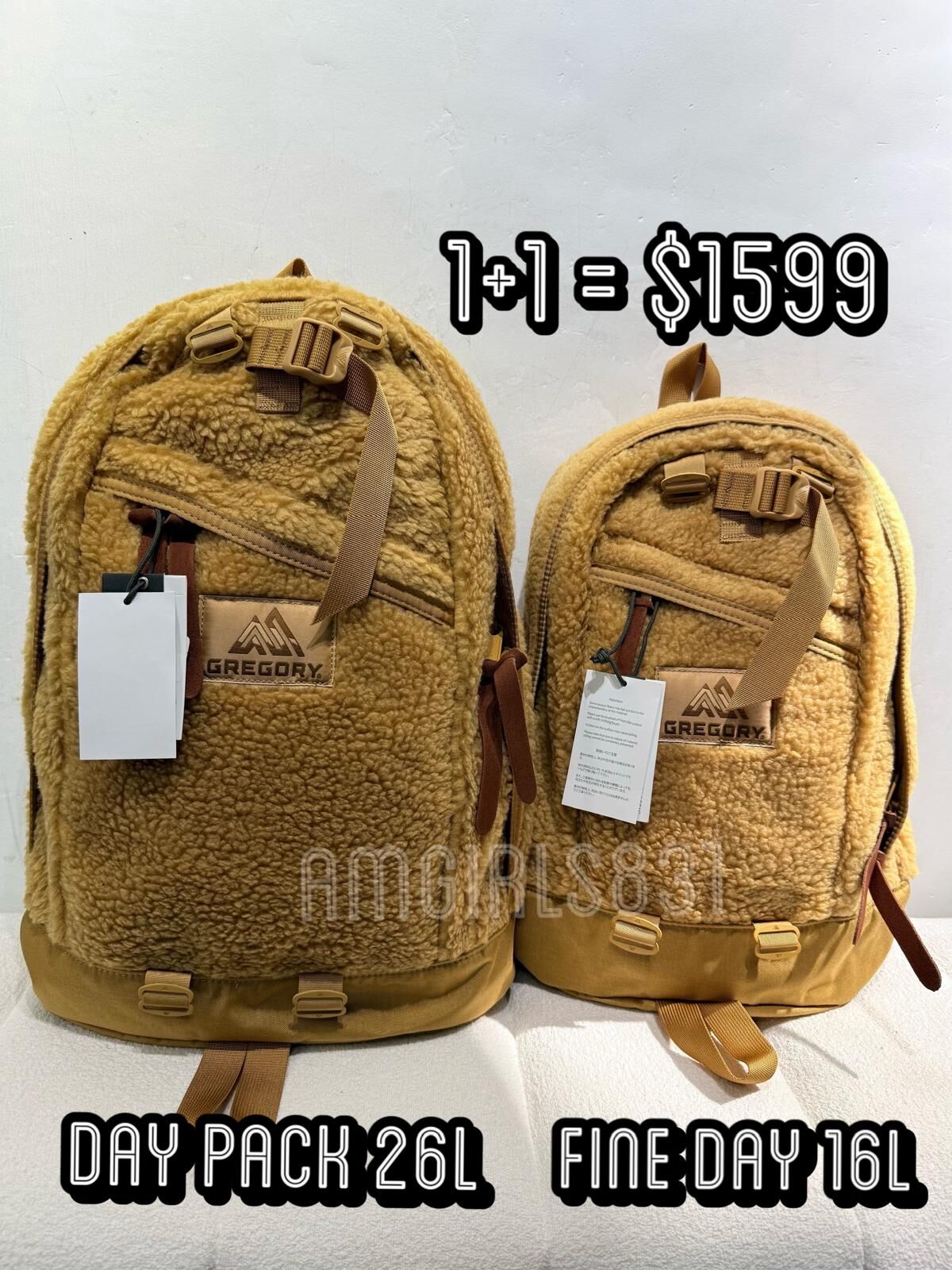 Gregory day pack Meh Brown + Gregory fine day Meh Brown 第一代