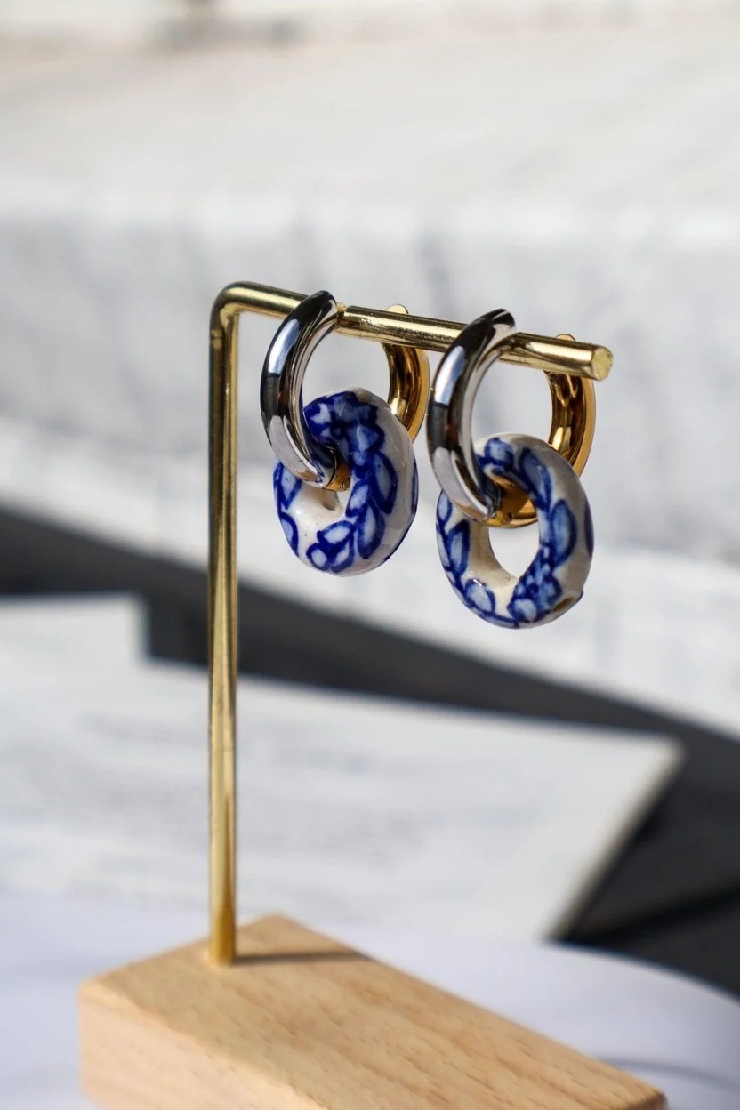 EP Flora Tulip Bloom Earrings — Pearl (HE005-1)