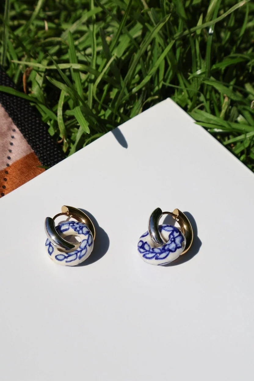 EP Flora Tulip Bloom Earrings — Pearl (HE005-1)