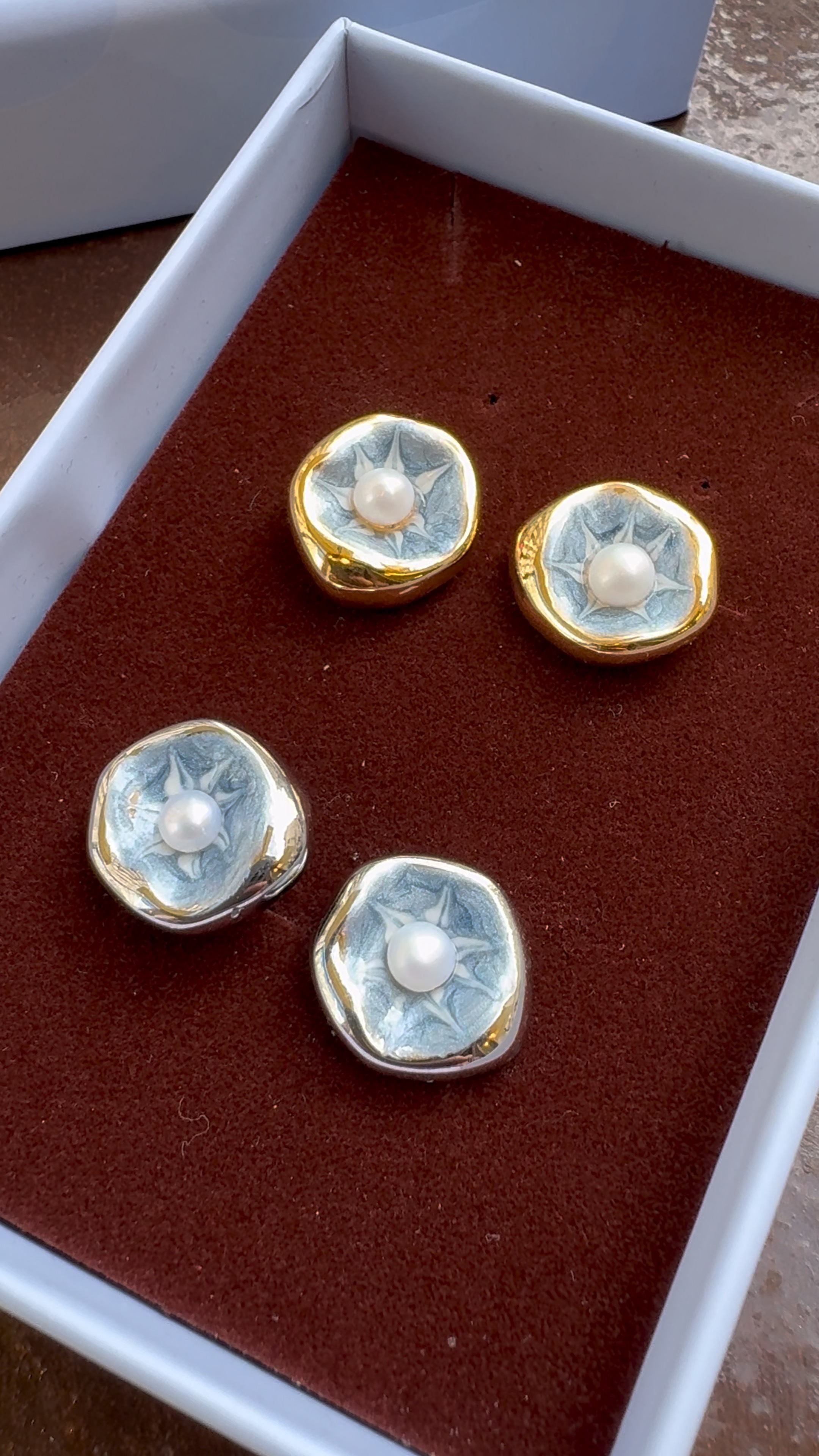 EP Flora Lotus Earrings - Freshwater Pearls