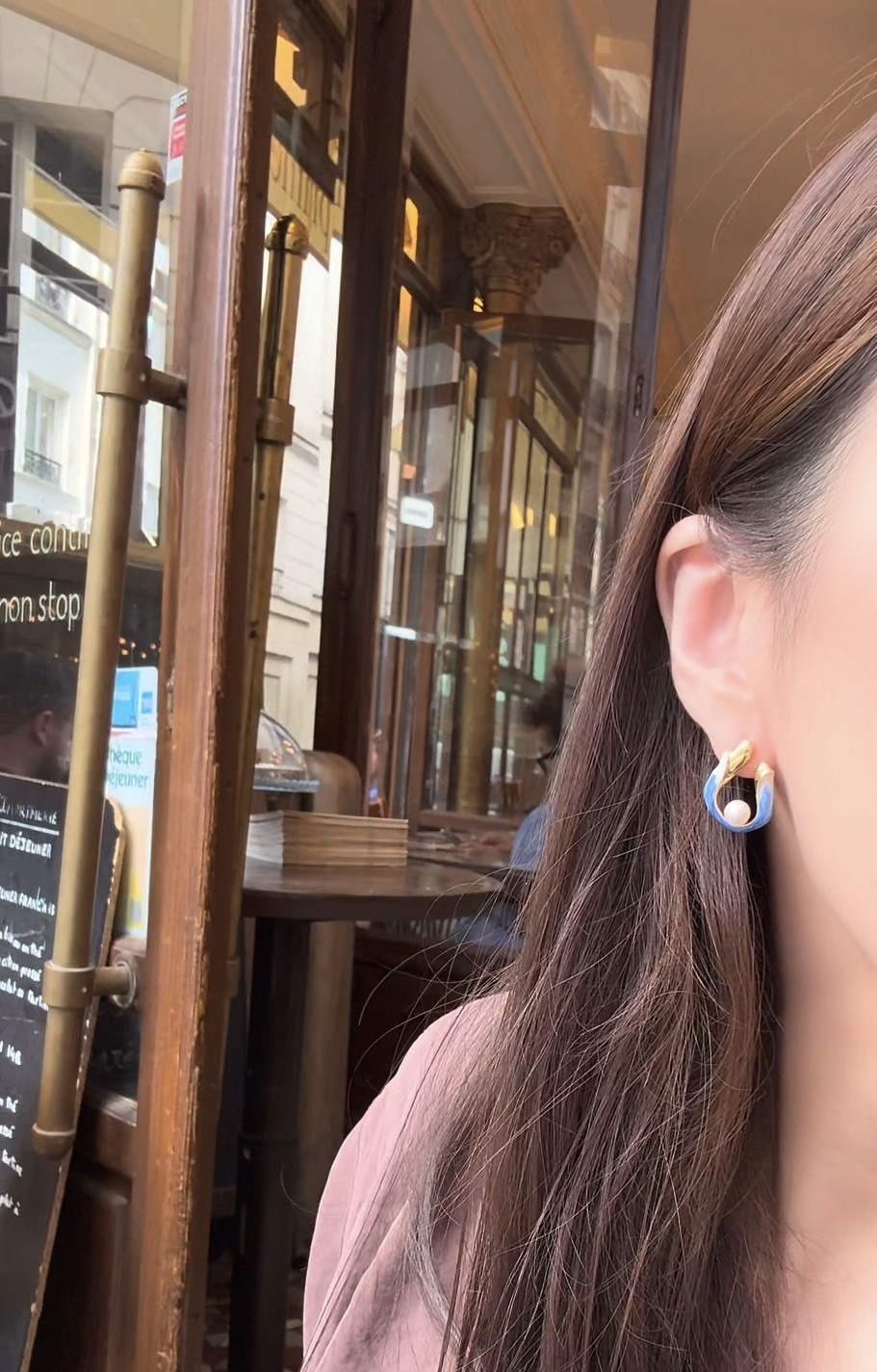 EP Flora Tulip Bloom Earrings — Pearl
