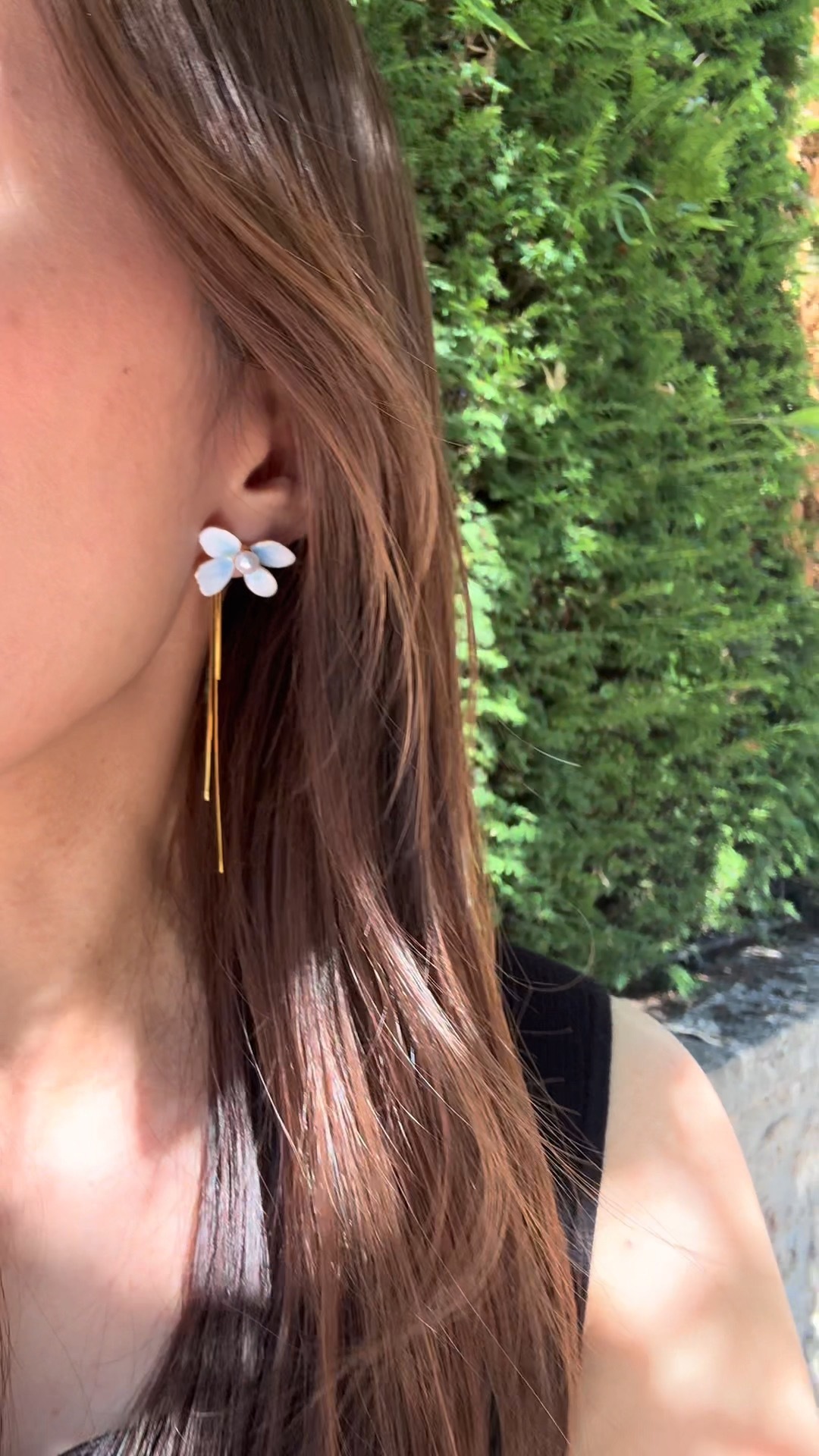 EP Bloom Earrings — Detachable Gold Tassels (FE002-1)