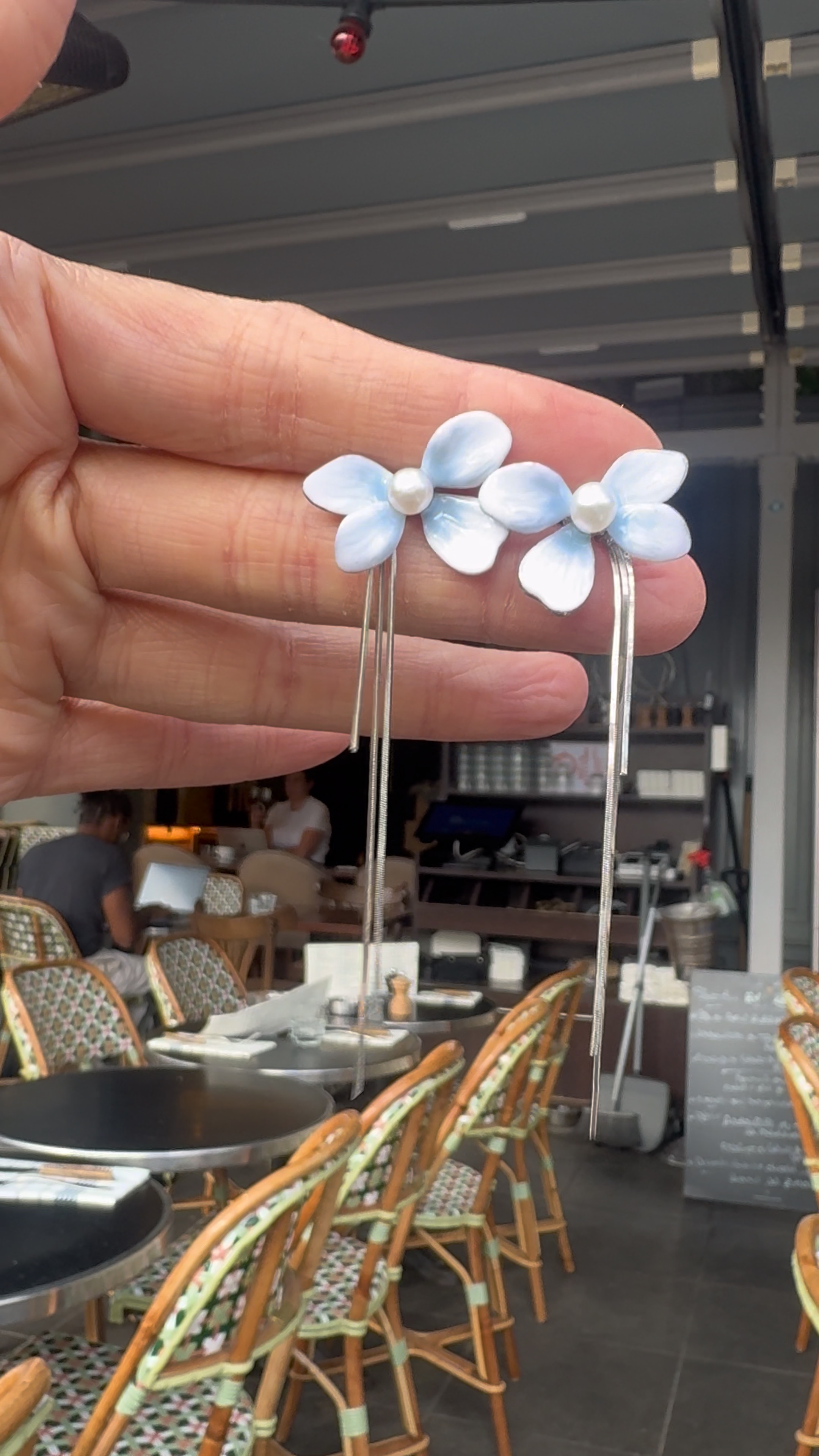 EP Bloom Earrings — Detachable Silver Tassels (FE002-2)