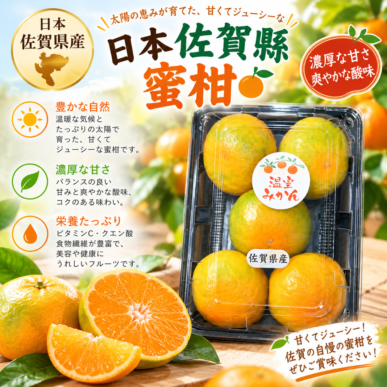 日本佐賀縣蜜柑(5-6個)-1包