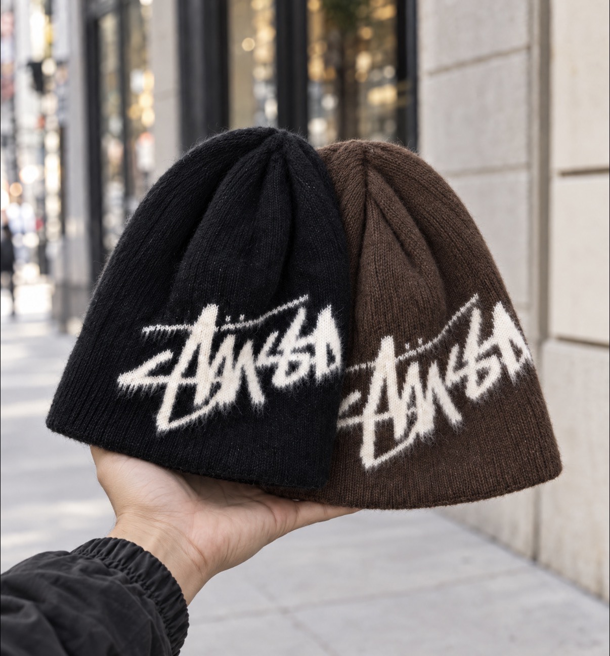 【APAIR】預購 STUSSY BRUSHED OUT STOCK SKULLCAP 拉絨冷帽 黑 棕 兩色