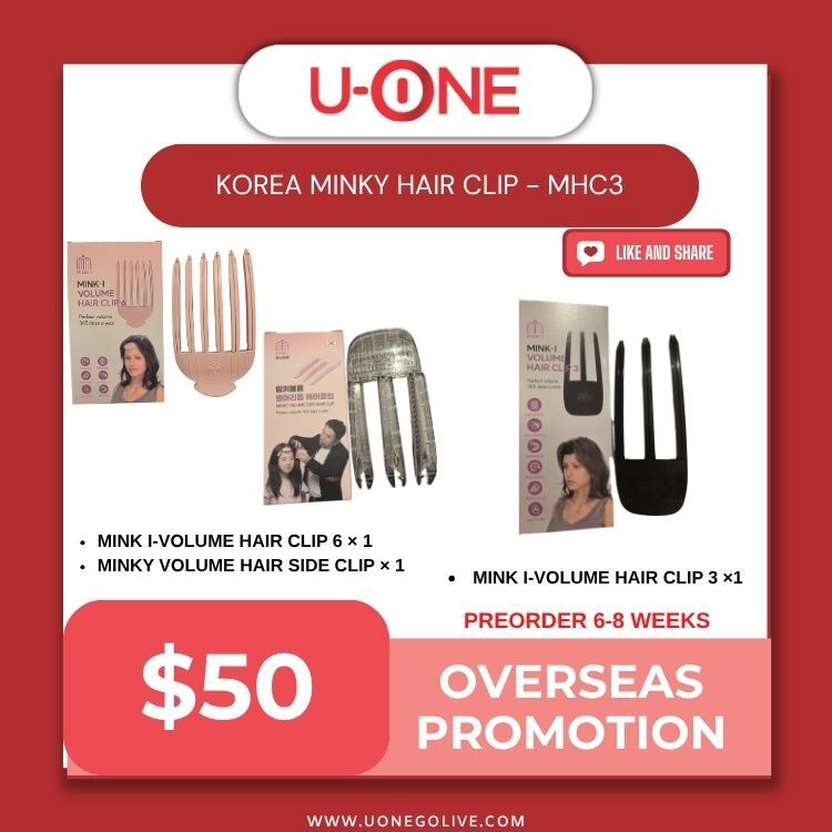 KOREA MINKY HAIR CLIP - MHC3