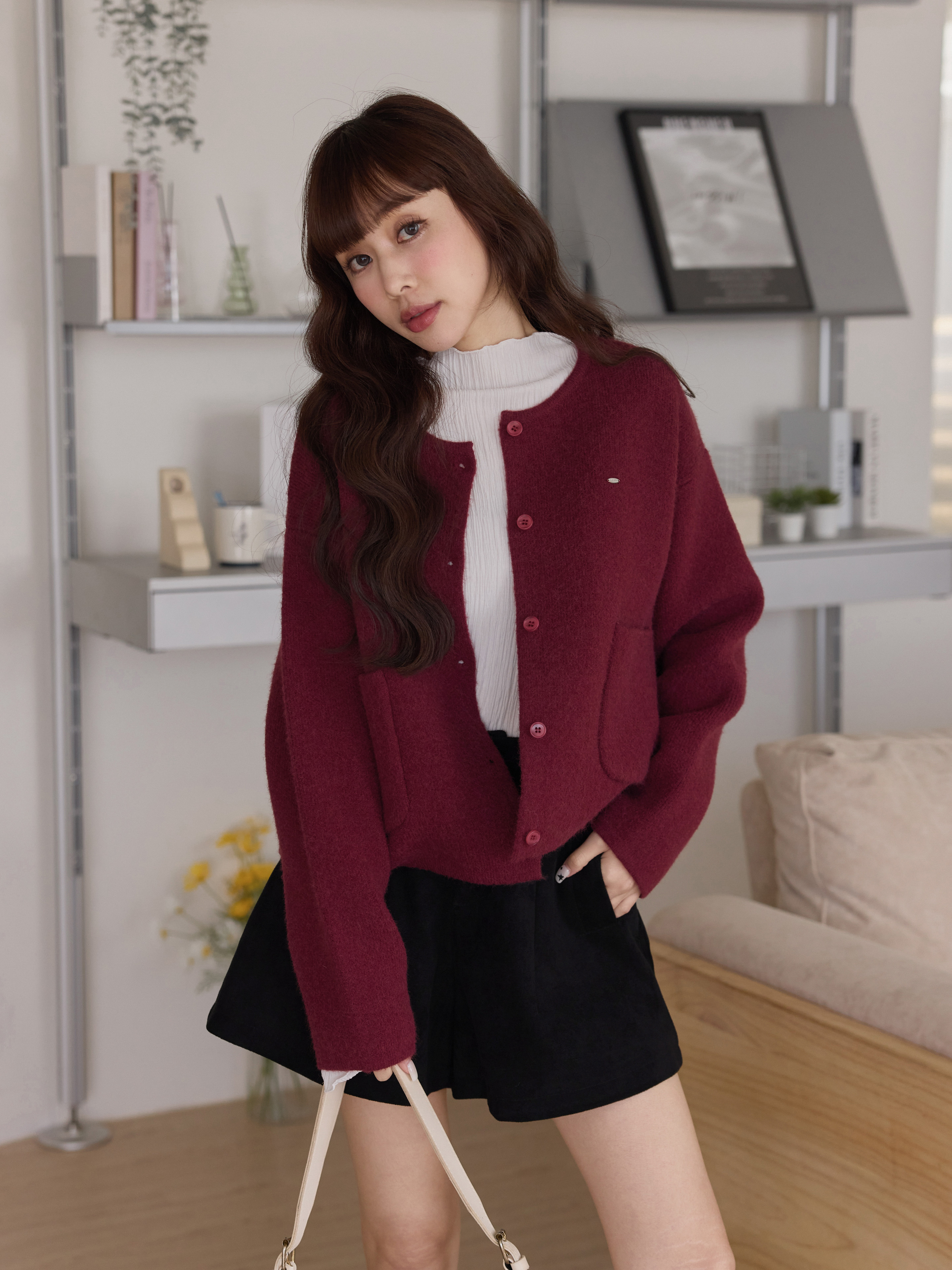 Custom Cozy Warm Heavyweight Dual Pocket Knit Jacket