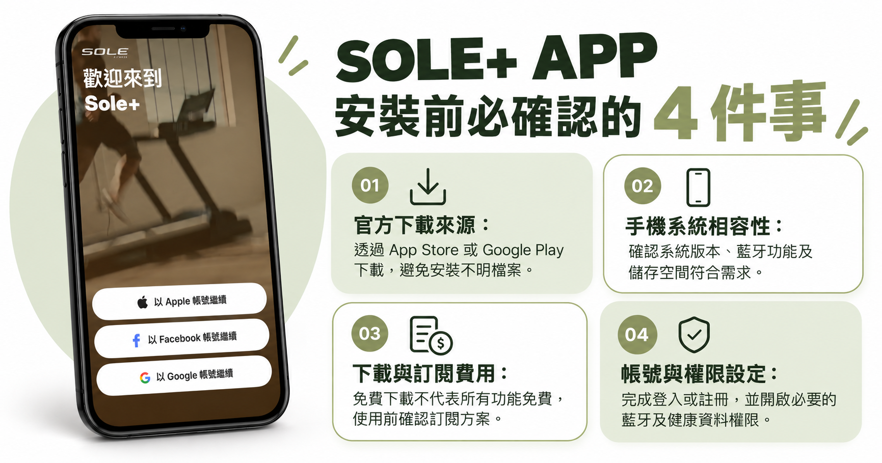SOLE+APP安裝前確認4件事