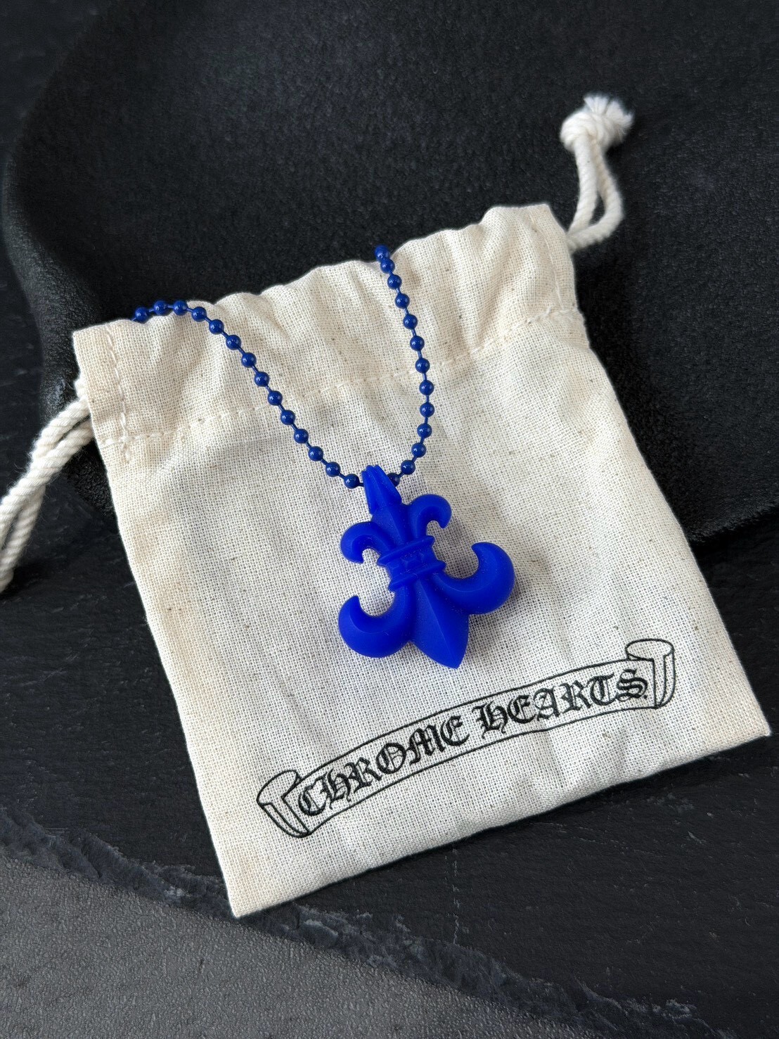 Chrome Hearts 克羅心 稀少款 克萊因藍鳶尾花 項鍊