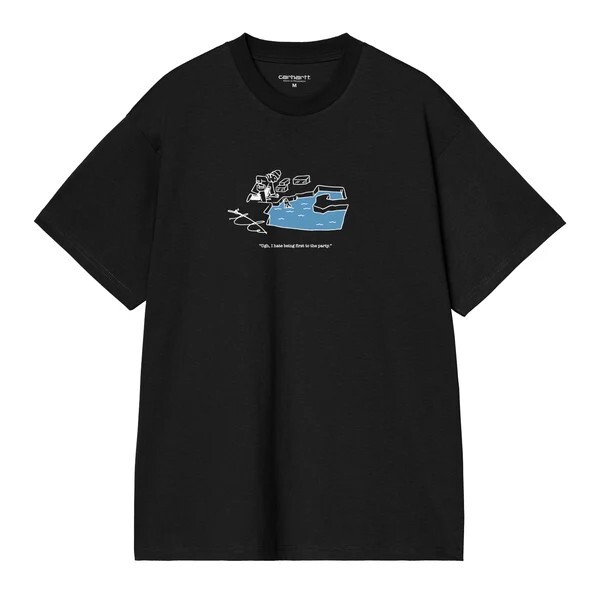 -(E2d01)-CARHARTT S/S ICE FISHING T-SHRIT 短T 冰釣圖 黑-I037218