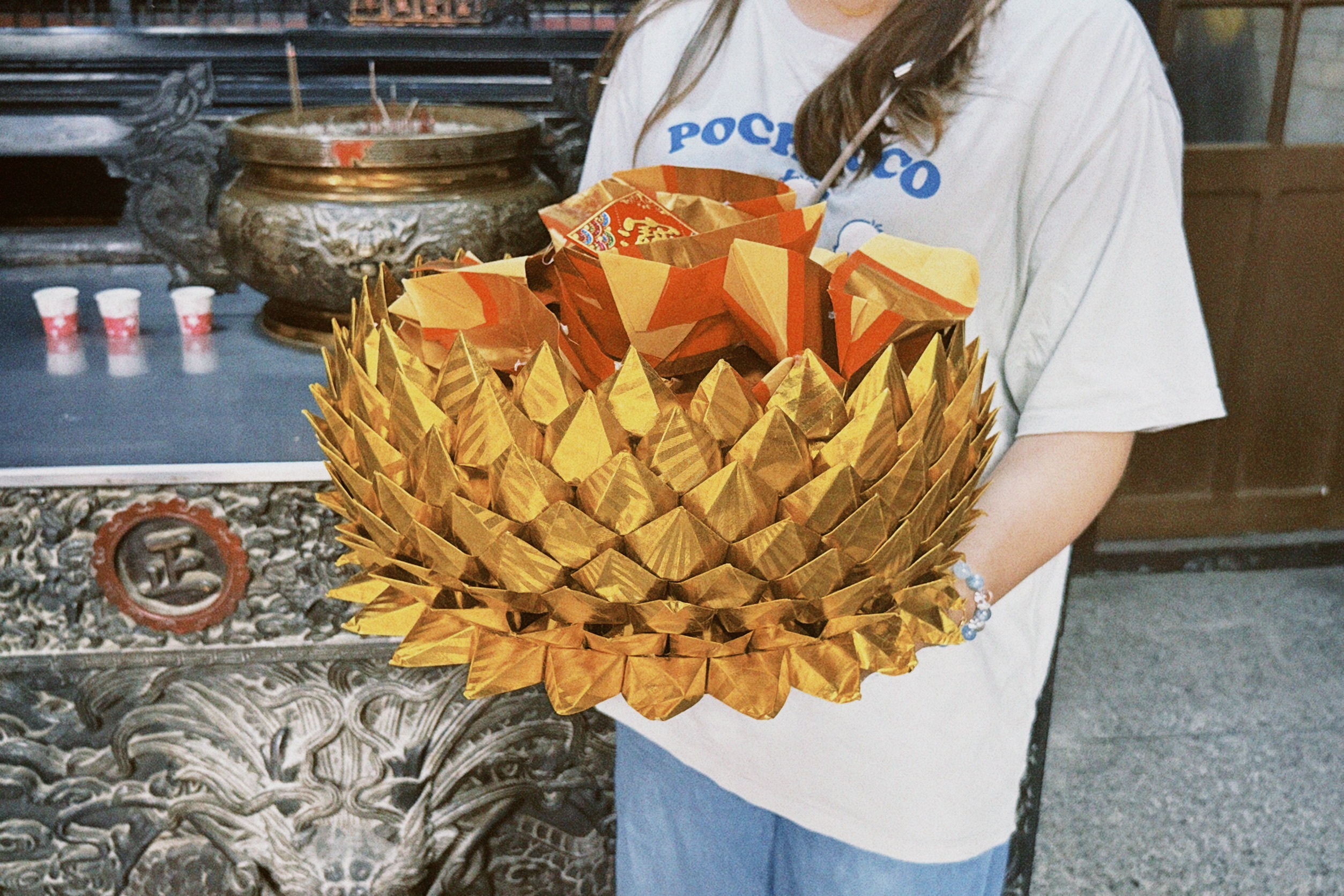 元寶蓮花金 真人比例尺