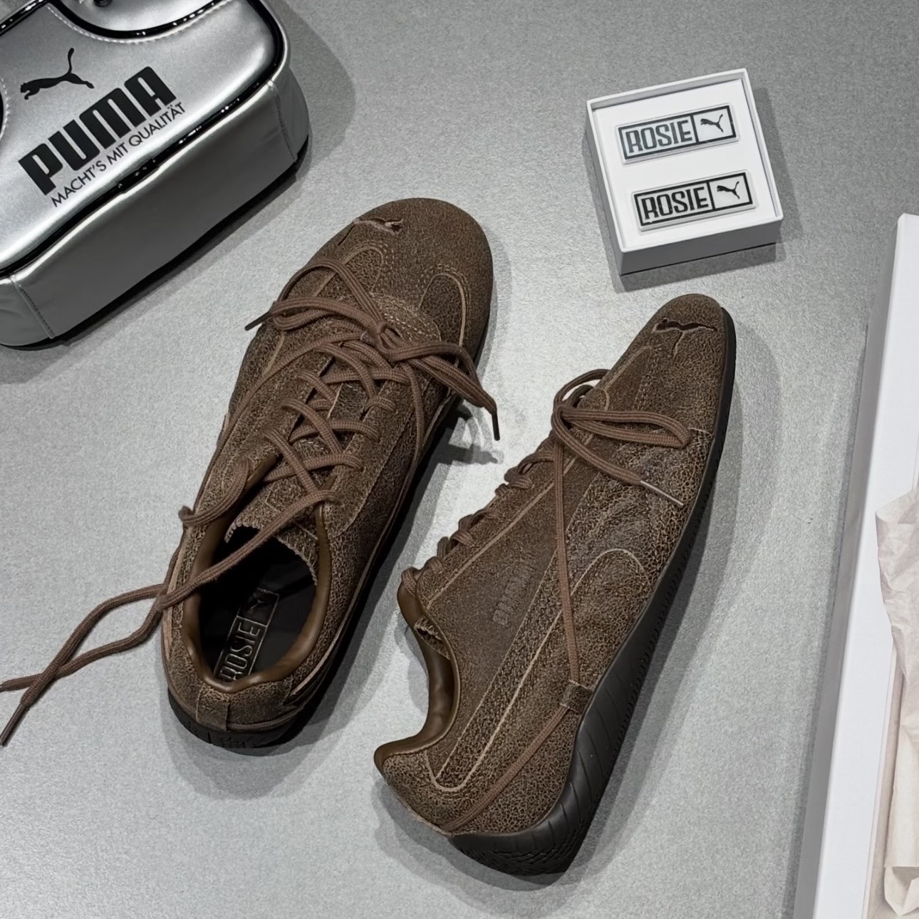 PUMA x ROSÉ SPEEDCAT VTG BURGUNDY 咖啡 賽車鞋 休閒鞋 聯名款 410661-01