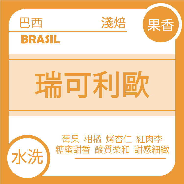 團E【巴西瑞可利歐莊園 水洗 Arara 】十月團購(*預購:11/2出貨)