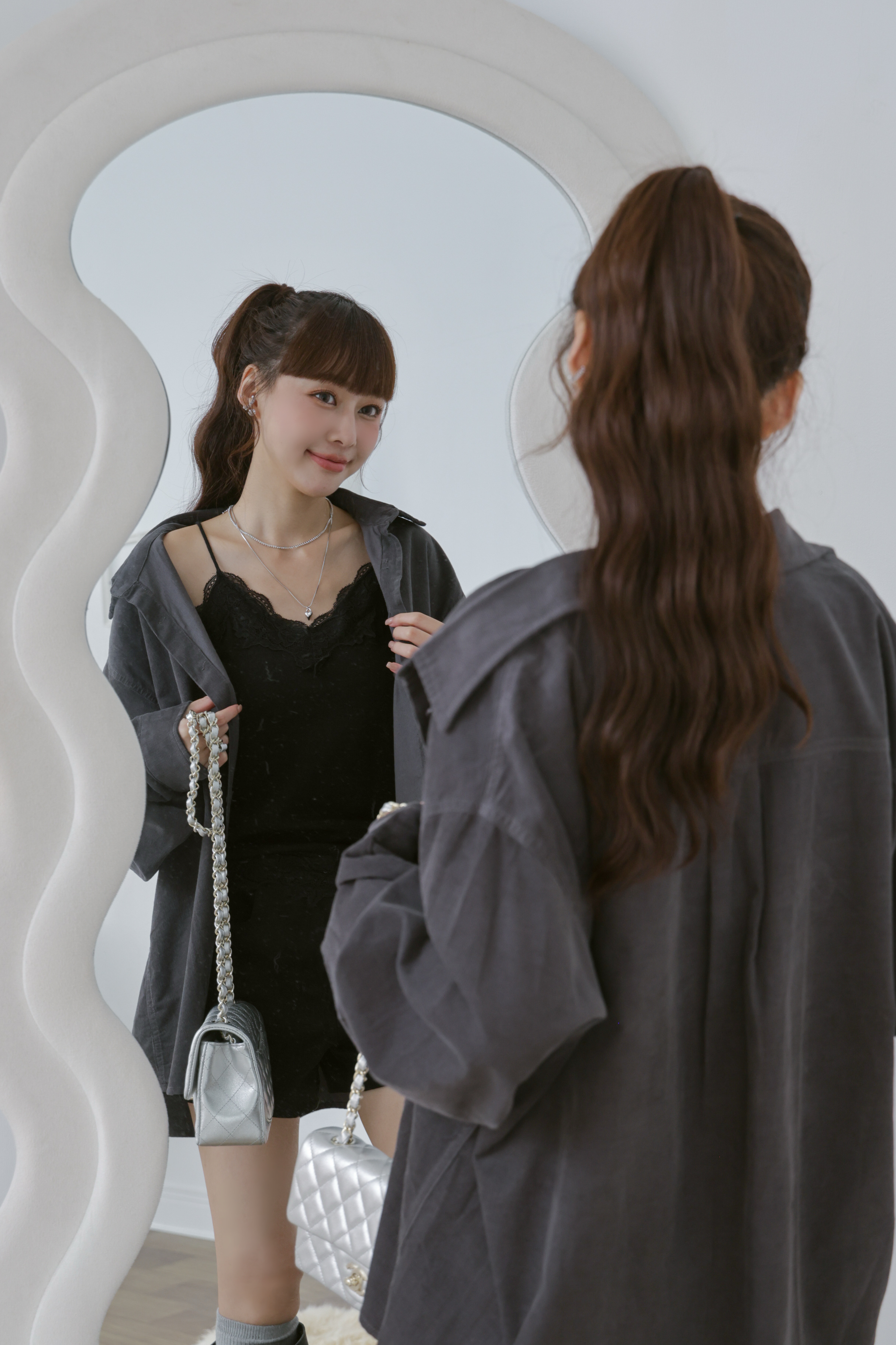 百搭燈芯絨寬鬆襯衫 S37